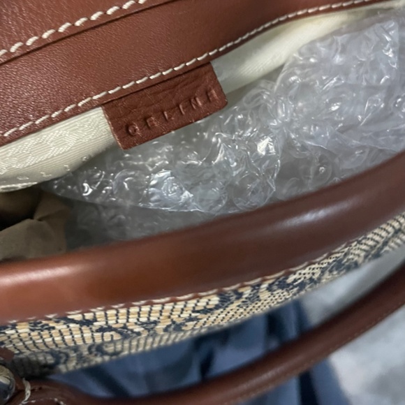 CELINE Ultra Rare Straw Raffia Macadam East West Panier Satchel Triomphe - Picture 11 of 12